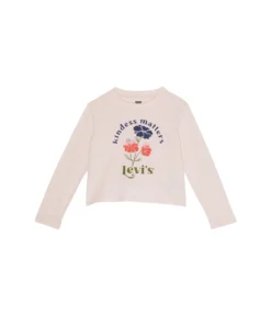 Levi'sĀ® Kids Long Sleeve Graphic T-Shirt And Scrunchie Gift Set (Little Kids)