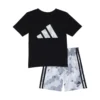Adidas Kids Poly Tee & Camo All Over Print Shorts (Toddler/Little Kids/Big Kids)