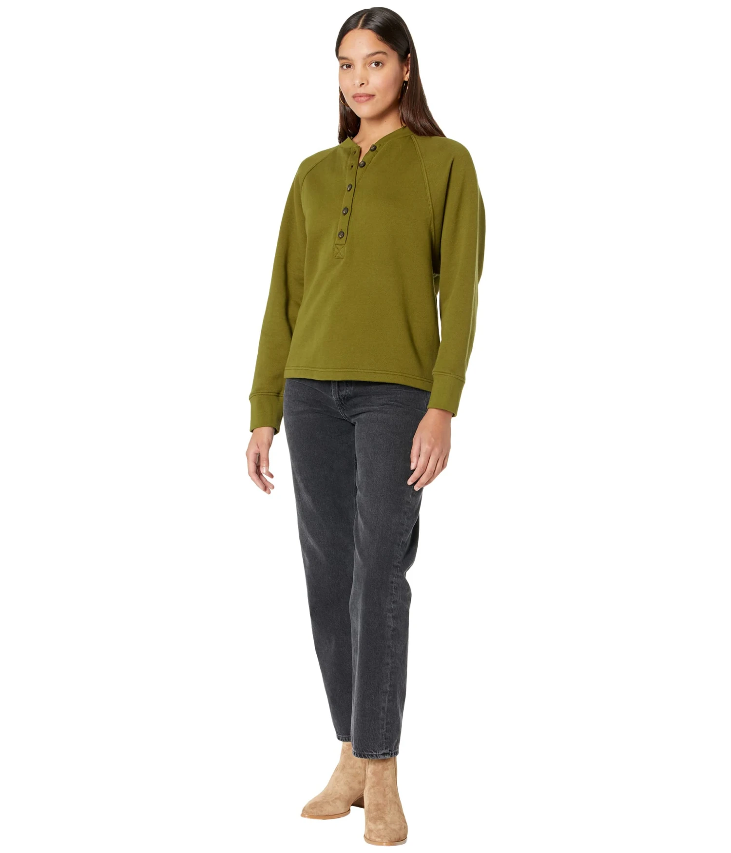 Madewell MWL Betterterry Henley Sweatshirt - Image 4