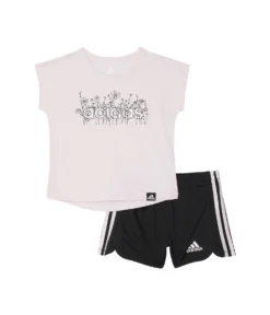 Adidas Kids Graphic Tee & Mesh Shorts Set (Infant)