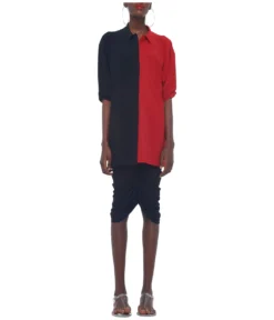 Norma Kamali Shirred Skirt To The Knee