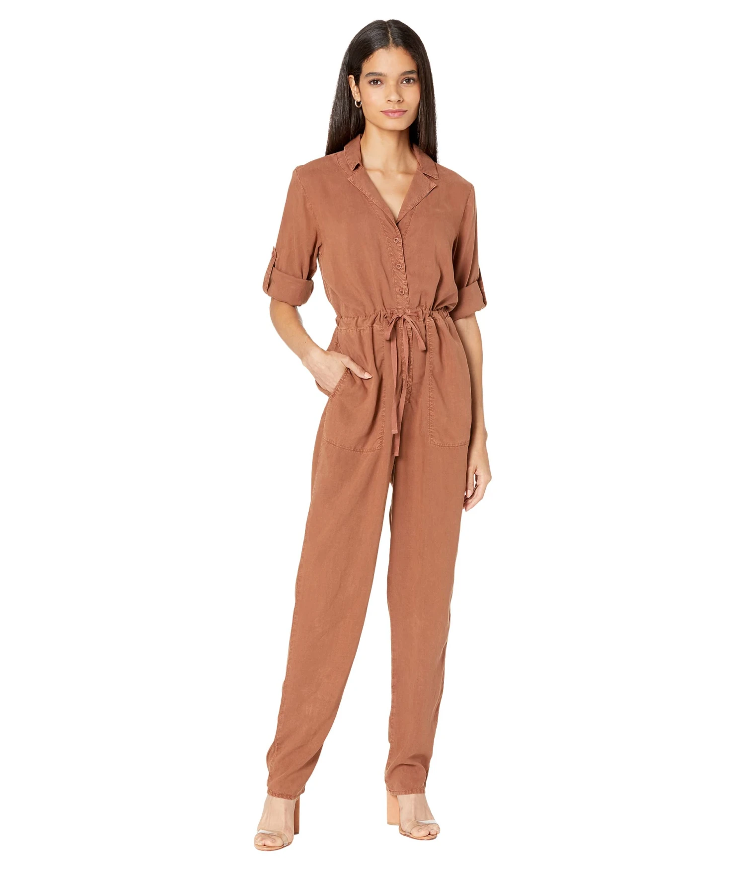 Bella Dahl Roll Tab Sleeve Jumpsuit