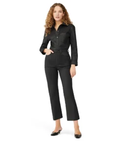 DL1961 Freja Jumpsuit In Black Coated