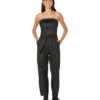 7 For All Mankind Coated Balloon Leg Jumpsuit In Rabbit Hole