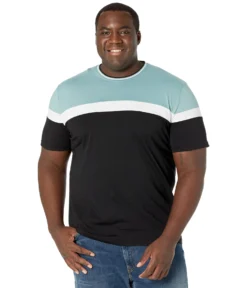 Johnny Bigg Big & Tall Spliced Stripe Neckband Tee