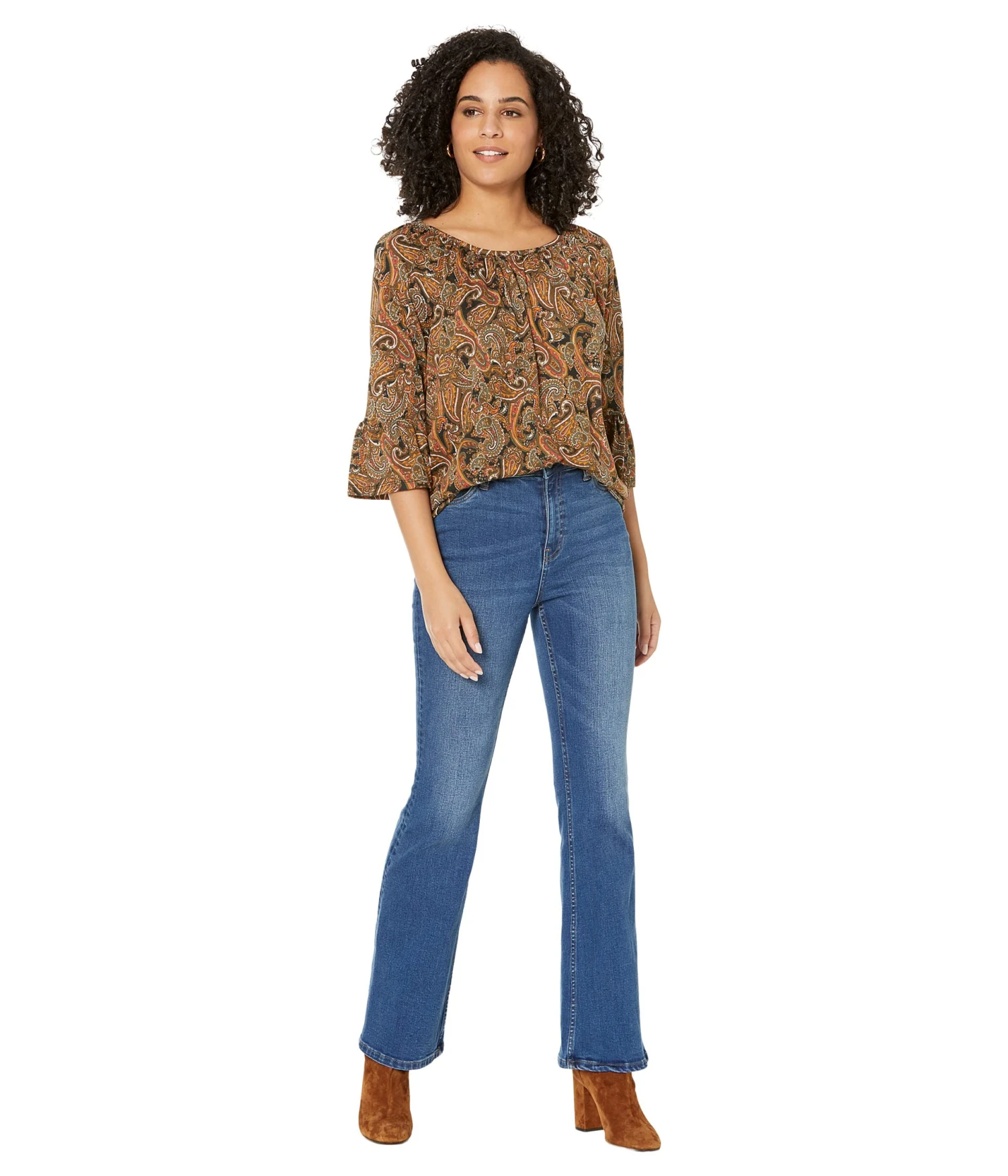 MICHAEL Michael Kors Paisley Flare Sleeve Top - Image 4