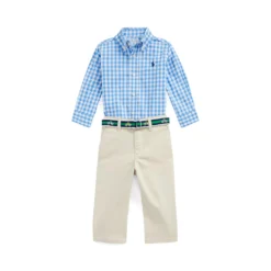Polo Ralph Lauren Kids Poplin Shirt & Stretch Chino Pants Set (Infant)