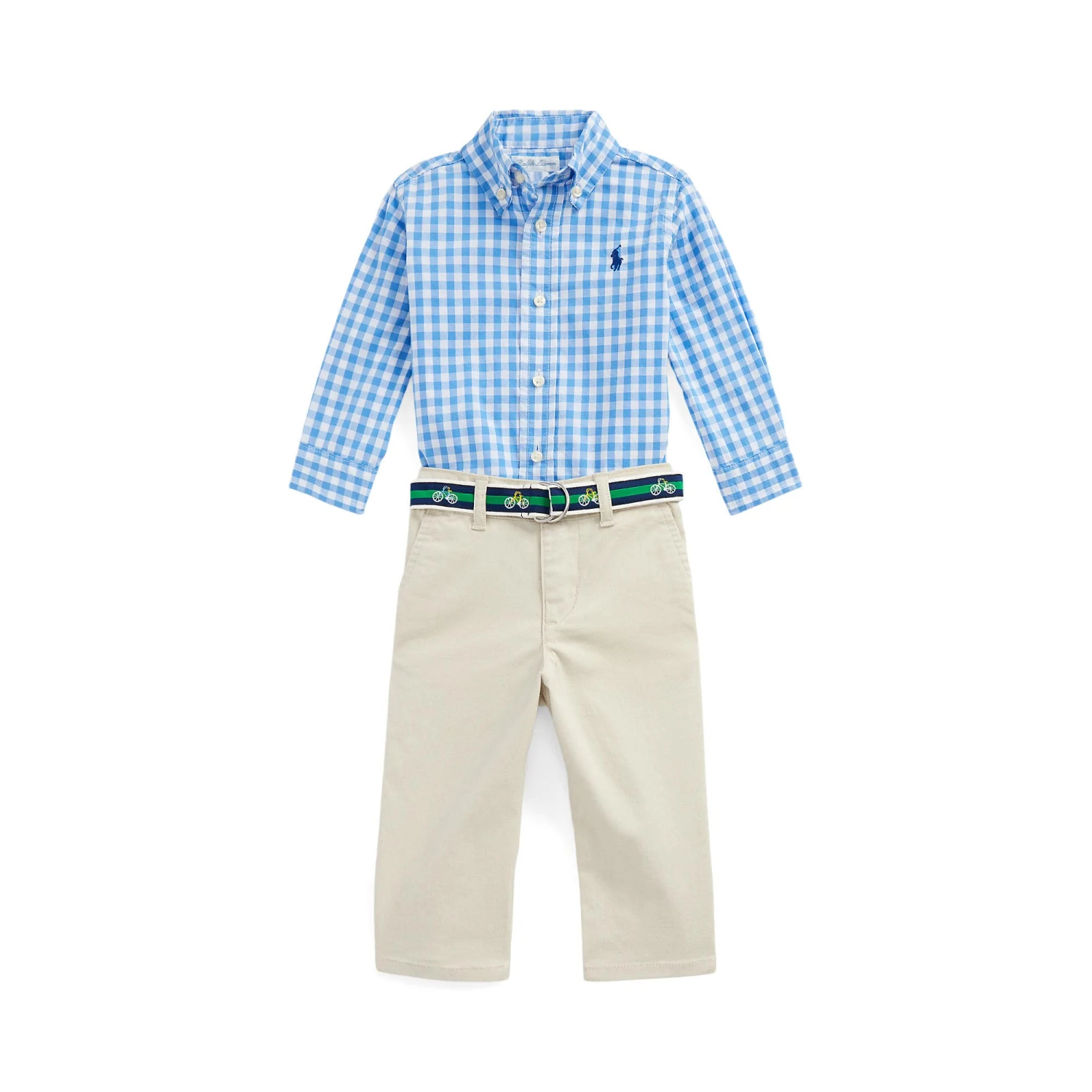 Polo Ralph Lauren Kids Poplin Shirt & Stretch Chino Pants Set (Infant)
