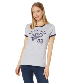 U.S. POLO ASSN. Varsity Print Ringer Graphic Tee