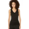 Michael Stars Maya V-Neck Wide Binding Tank
