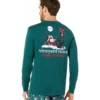 Vineyard Vines Holiday Dog Sled Long Sleeve Pocket Tee