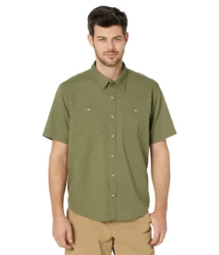 L.L.Bean Lakewashed Camp Shirt Short Sleeve Traditional Fit
