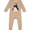 HUXBABY Cool Penguin Stripe Romper (Infant)