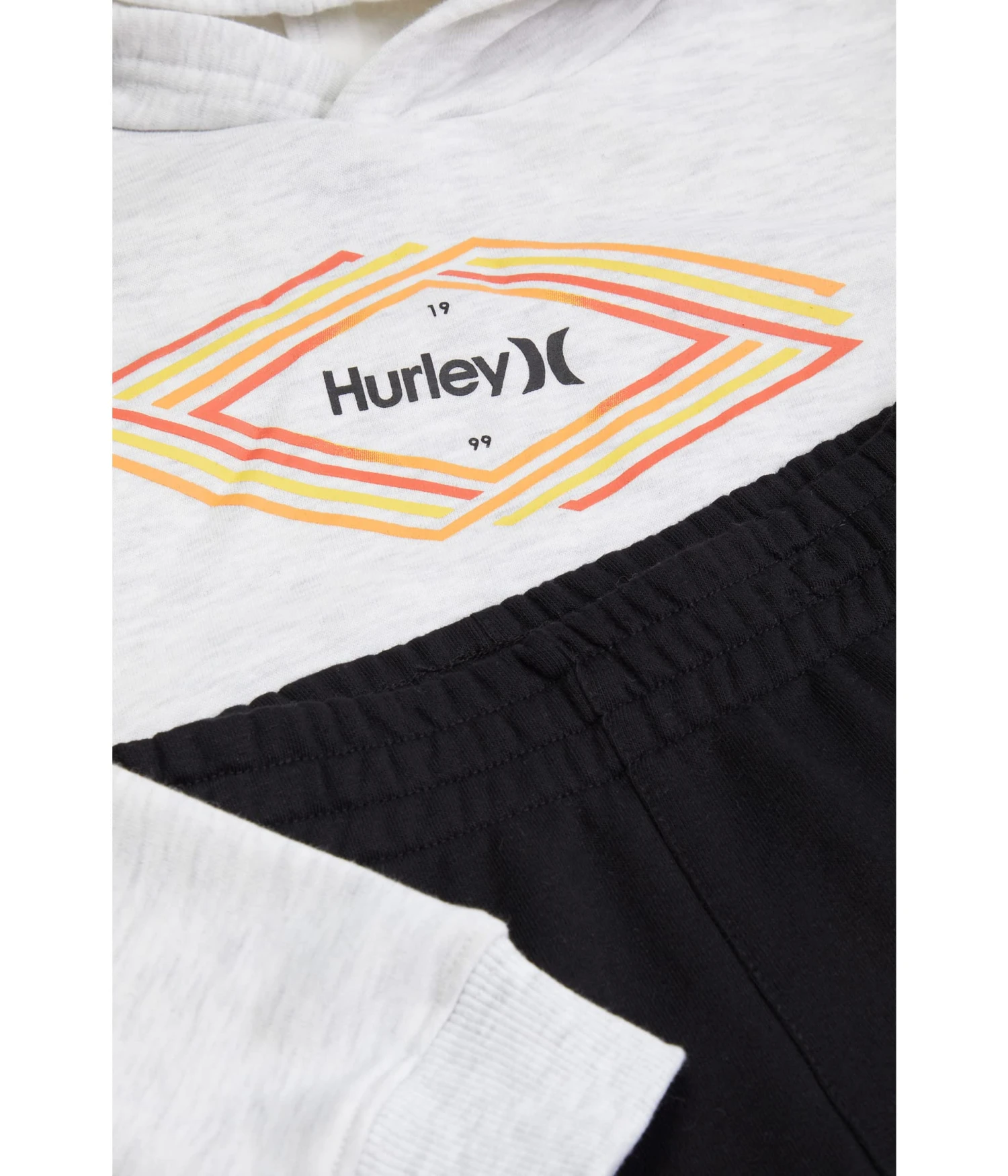 Hurley Kids Graphic Pullover Hoodie And Joggers Two-Piece Outfit Set (Little Kids) - Image 2