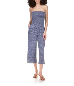 MICHAEL Michael Kors Smocked Strapless Jumpsuit