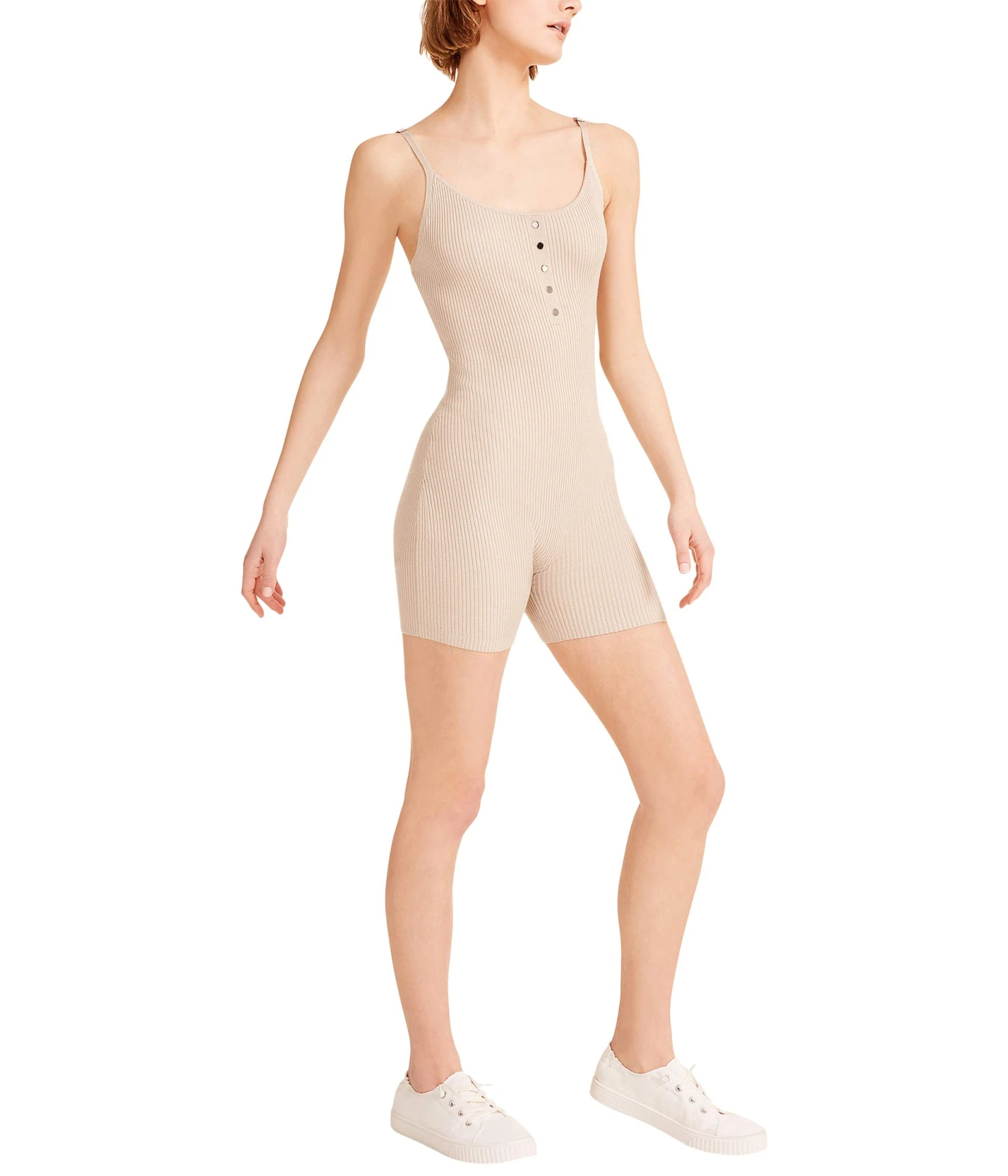 Madden Girl Sweater Snap Front Tank One-Piece - Image 3