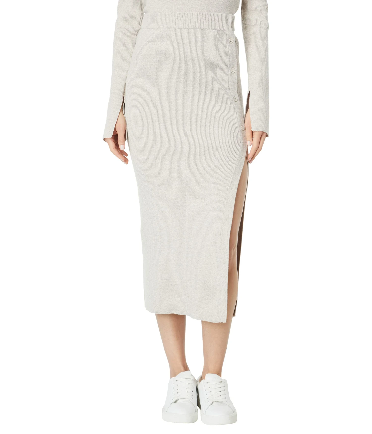 MONROW Rib Midi Skirt - Image 4