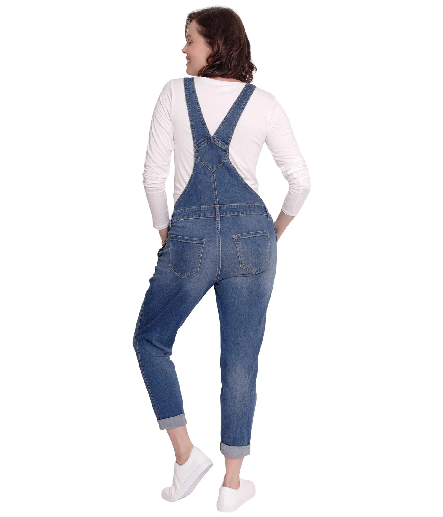 Ingrid & Isabel Maternity Denim Overalls - Image 3