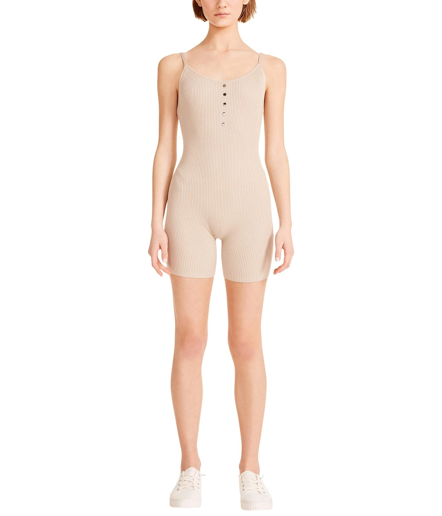 Madden Girl Sweater Snap Front Tank One-Piece