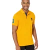 U.S. POLO ASSN. Slim Fit Big Horse Polo With Stripe Collar
