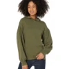 Madewell Pleat-Sleeve Shrunken Hoodie Sweatshirt