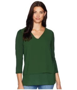 MICHAEL Michael Kors V-Neck Mixed Media