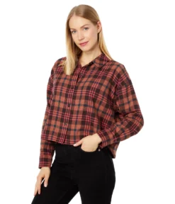 Madewell Cropped Shirt Frontier Plaid Flannel