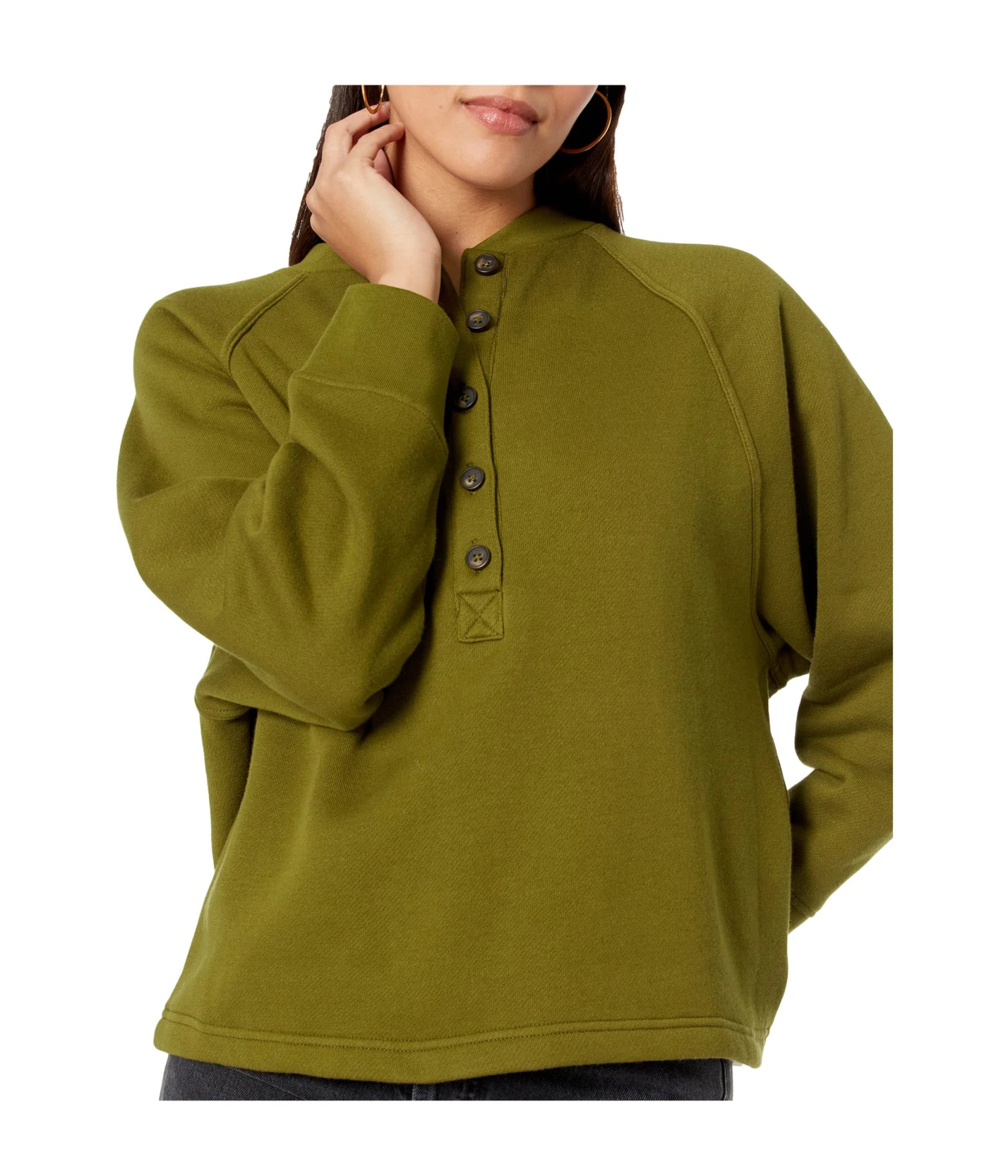 Madewell MWL Betterterry Henley Sweatshirt - Image 3