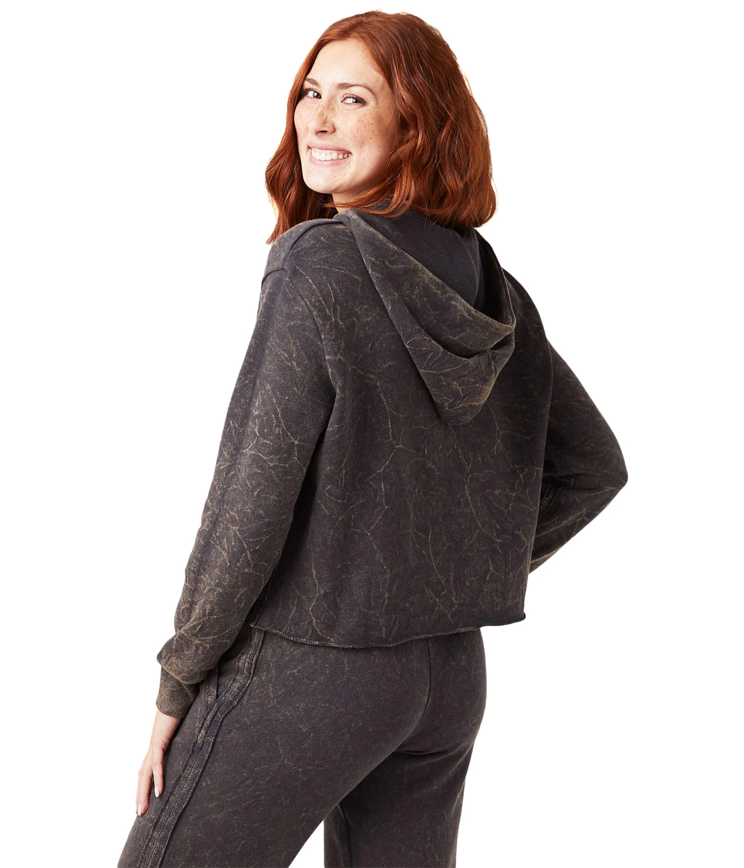 Alternative Loopside French Terry Cropped Hoodie - Image 2