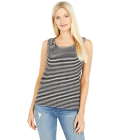 Calvin Klein Sleeveless Stripe Top With Hardware