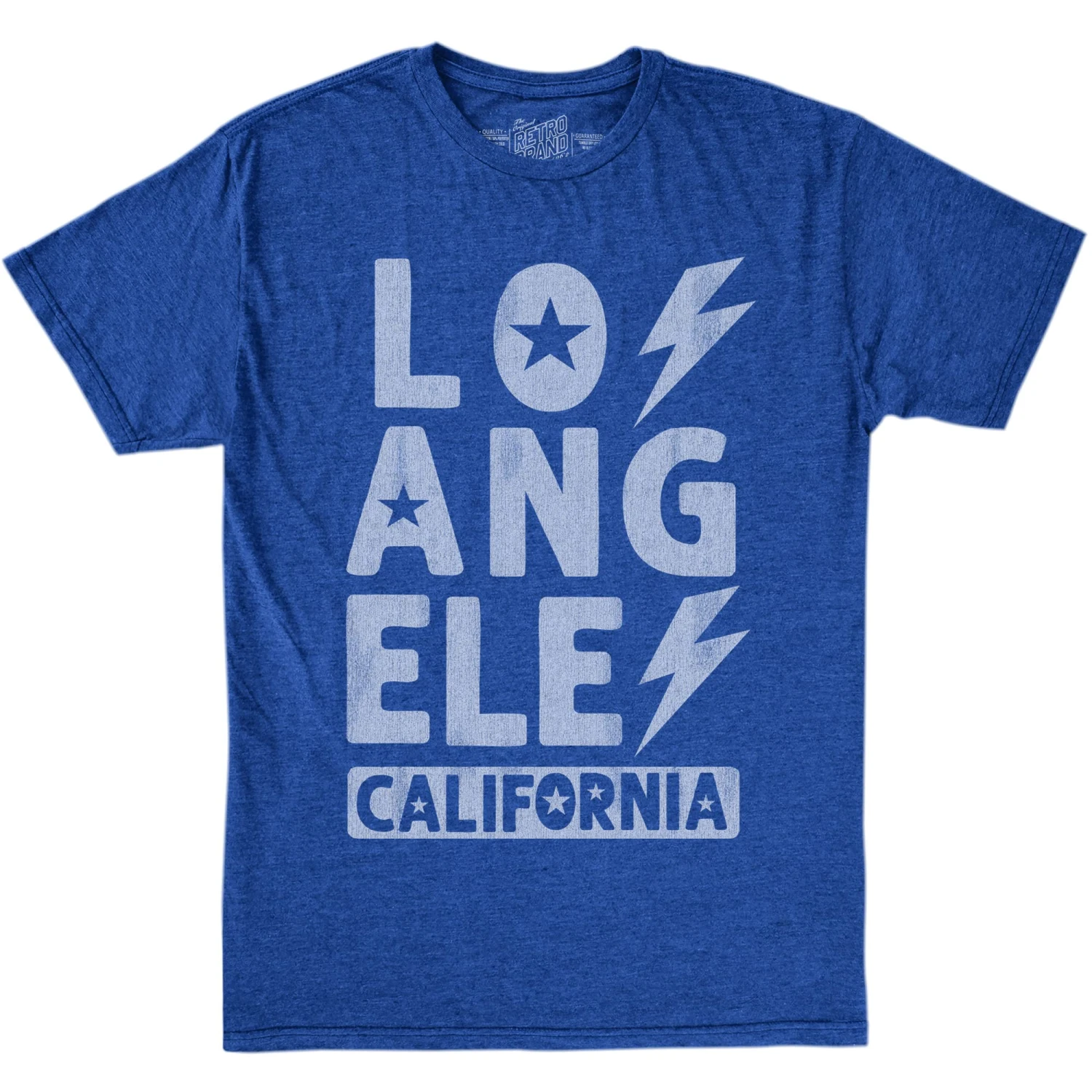 The Original Retro Brand Kids Heathered Los Angeles Crew Neck Tee (Big Kids)