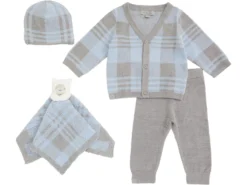 Barefoot Dreams Kids CozyChic Ultra Lite Plaid Bundle (Infant)