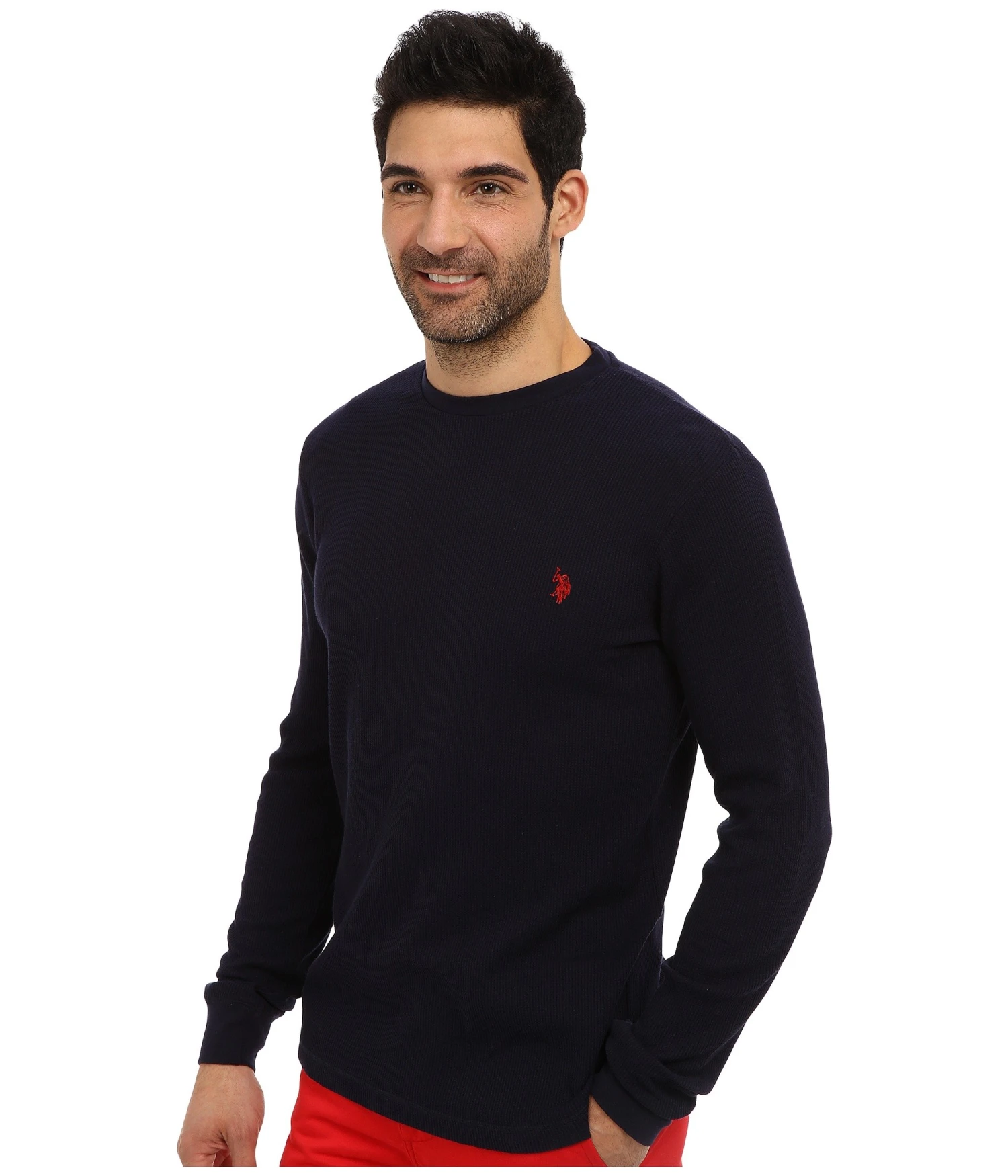 U.S. POLO ASSN. Long Sleeve Crew Neck Solid Thermal Shirt - Image 2