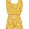 PEEK All Over Print Flowers Smocked Romper (Toddler/Little Kids/Big Kids)